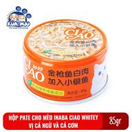 Thức ăn Pate cho mèo Inaba Ciao Whitey hộp 85g Vị cá ngừ và cá cơm thumbnail