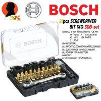 YI ชุดเครื่องมือช่าง BOSCH SDB-Set 27 PCS ชุดดอกไขควง + หัวบล็อก + ด้ามฟรี 27 ตัว/ชุด BOSCH รุ่น 2607017459 ประแจ  ไขควง