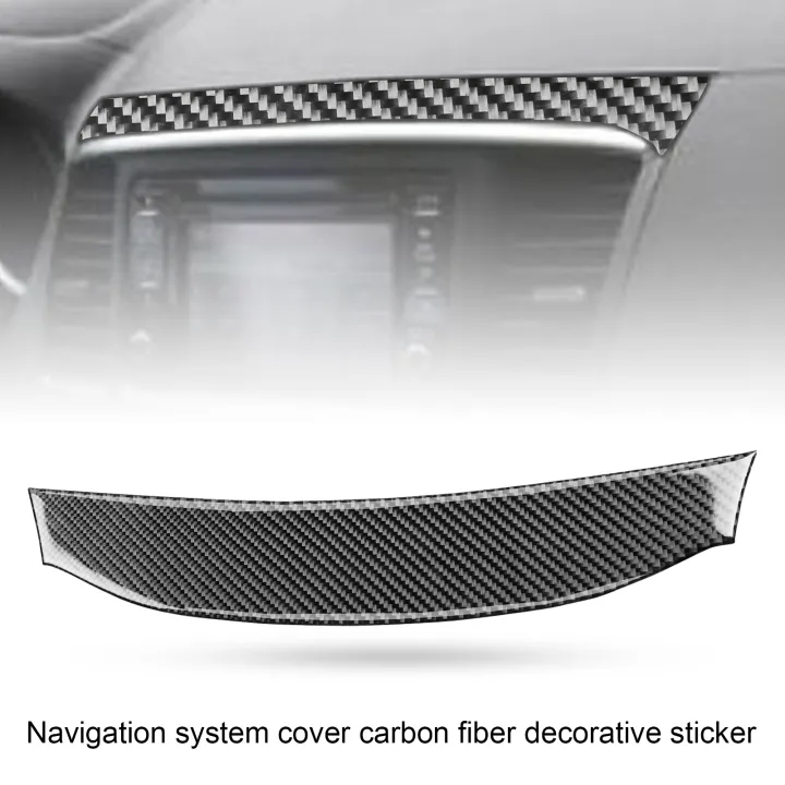 Carbon Fiber Navigation Panel Frame Cover Trim With Air Freshener For ...