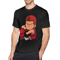 Men T-Shirts Chibi Hanamichi Sakuragi Crazy Cotton Tee Shirt Short Sleeve Japanese Basketball Anime T Shirts Crewneck Clothing