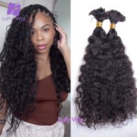 Bulk Human Hair For Braiding Double Drawn Curly Brazilian Remy No Weft Extensions Bohemian Boho Box Braids Hair For Black Women