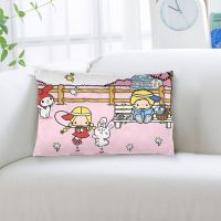 Sanrio Patty &amp; Jimmy 24 "X 16"(60*40ซม.) ปลอกหมอนพิมพ์ลายส่วนตัวปลอกหมอนประณีตและโซฟาที่ทันสมัย (ไม่รวมหมอน)