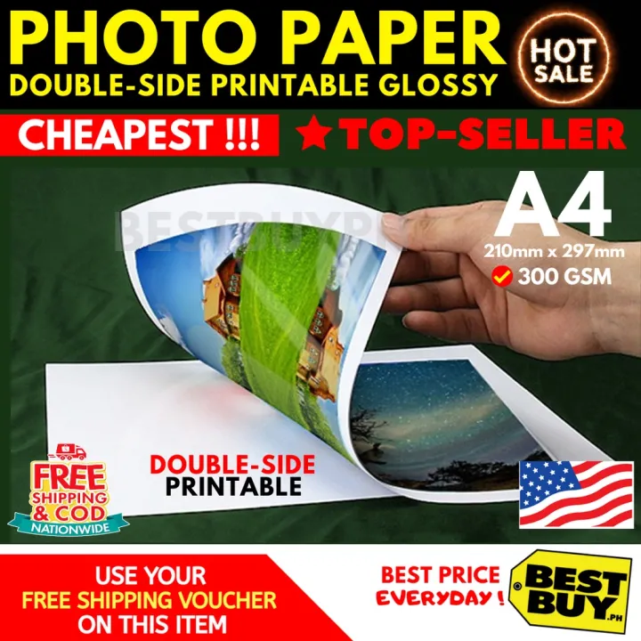 [USA] Double Sided Photo Paper (300gsm) - A4 Size | Lazada PH