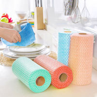 Deyln 1 roll / 50PCS disposable environmentally friendly kitchen towel cleaning cloth non-woven kitchen creative free cutting cleaning cloth household