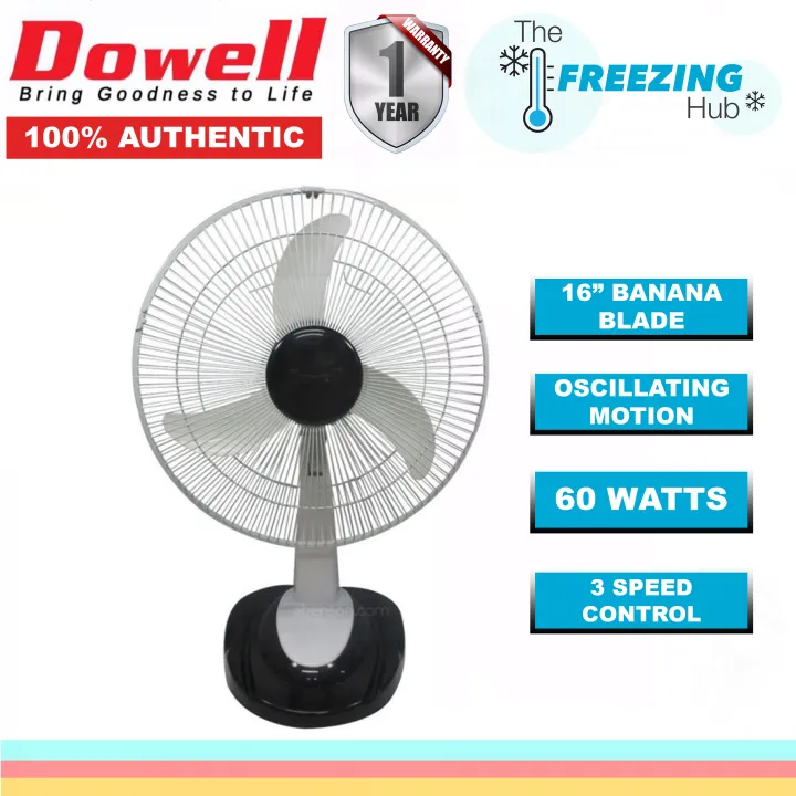Dowell 16" Banana Blade Desk fan TF3825 Lazada PH