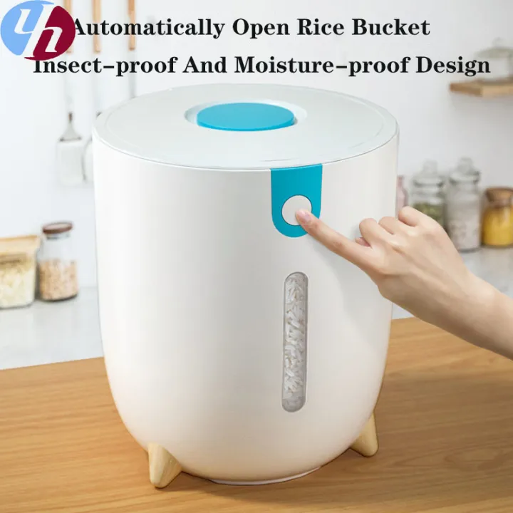 Food Storage Ceramic Rice Jar Kitchen Rice Bucket Ceramic Pot Household Moisture-proof Grain Container Flour Storage Container Sealed Exquisite