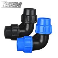 ✸▨ Fast Joint Elbow Plastic PE Pipe Fittings Blue Cap Fast Joint 16mm 20mm 25mm 32mm 40mm 50mm 63mm Tap Water Irrigation