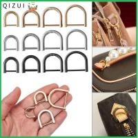 QIZUI ที่จับเข็มขัด อุปกรณ์เสริมสายรัดกระเป๋า หัตถกรรมเครื่องหนัง สายรัดไหล่ ถอดออกได้ ห่วงกระเป๋า เข็มกลัด D Ring Buckle หัวเข็มขัดแหวนสกรู