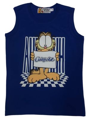เสื้อผ้าเด็กลายการ์ตูนลิขสิทธิ์แท้เด็กผู้ชาย/หญิง ชุดเที่ยวชุดเดินเล่น เสื้อแขนกุด ชุดแฟชั่น นอน ลาย Garfield การ์ฟิลด์  T-Shirt MGF124-25  BestShirt