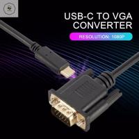 HESTING Type C HD สายอะแดปเตอร์อุปกรณ์คอมพิวเตอร์แปลง USB ฮับ USB 3.1 To สาย VGA USB C To ตัวรับ VGA Type C To สาย VGA USB C To VGA Converter