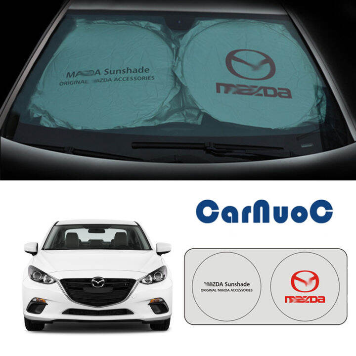 Car Sun Shade Nylon Front Sunshade UV Protect car Window Film for Mazda