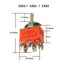 Holiday Discounts 1PCS,Toggle Switch,ON-OFF/ON-OFF-ON,E-TEN Series,15A 250VAC,2/3/4/6Pin,The Power Switch