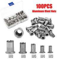 【CW】 100PCS M3/M4/M5/M6/M8 Flat Rivet Nuts Set Insert Reveting Size