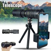 10-300x40 Monocular Telescope Compact Retractable Zoom Waterproof Professional HD Night Version with Tripod Phone clip