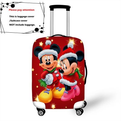 Disney Minnie Mickey Mouse Christmas Elastic Luggage Protective Cover Trolley Suitcase Dust Bag Case Cartoon Travel Accessories