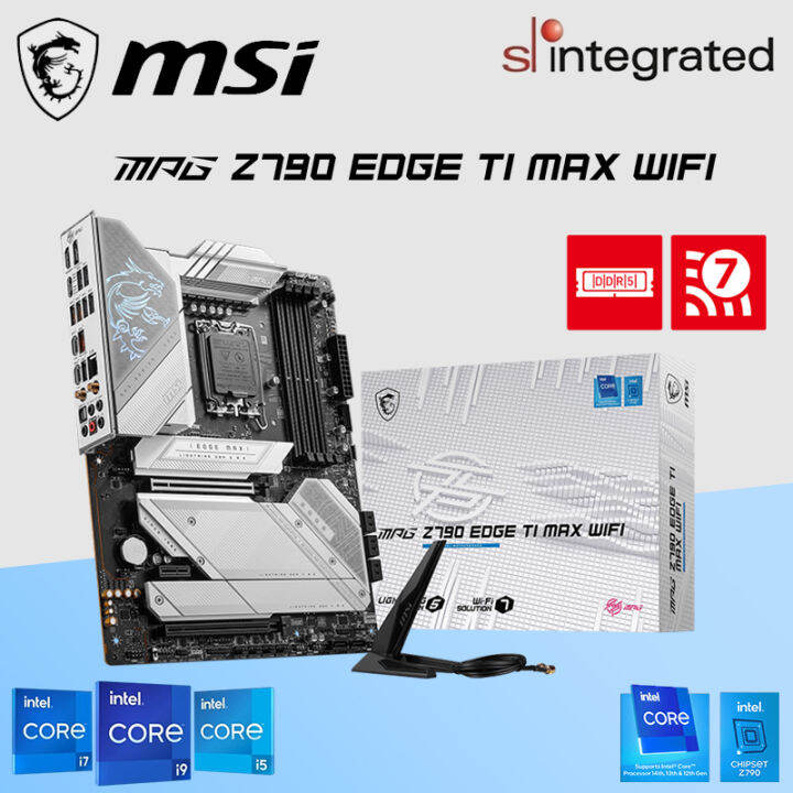 MSI MPG Z790 EDGE TI MAX WIFI ATX Gaming Motherboard + Intel 13th Gen ...