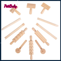 Petbaby เครื่องมือดินเผาไม้เครื่องมือดินเหนียวไม้12ชิ้นดินเหนียวสำหรับทำด้วยตัวเองเครื่องมือเครื่องปั้นดินเผาไม้เครื่องมือไม้แบบจำลองดินเหนียว