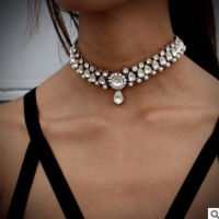 การค้าต่างประเทศระเบิดเพทายฝังมุก choker สร้อยคอสร้อยคอไหปลาร้าหญิง ...