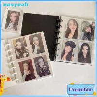 EASYEAH Kpop วงแหวน อัลบั้มรูป กระเป๋าหลายช่อง อินส์ สมุดสะสมการ์ดไอดอล มินิมินิ กล่องใส่รูปภาพ ตัวยึดใบหลวม ดาวล่า