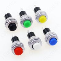 23 New 6Pcs Black/Green/Yellow/Blue/White/Red DS-316 DS316  OFF-Momentary ON 0.5A 250VAC Remote Control Push Button Switches 10Mm