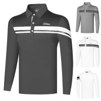 Odyssey Mizuno Titleist W.ANGLE TaylorMade1 PXG1 Callaway1 Castelbajac✸❖✌  Long-sleeved mens jacket lapel solid color polo shirt golf outdoor sports golf jersey