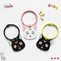 ☸■ Cartoon Cute INS Sailor Moon Luna Cat Key Chain Car Couple Female