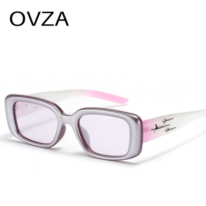 แฟชั่น-ovza-แว่นกันแดดกรองแสงไข่มุกผู้หญิงแว่นตาหรูหราผู้ชายกรอบสี่เหลี่ยมผืนผ้า-s8010สไตล์พังก์-uv400