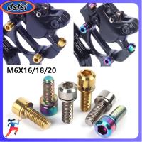 DSFSI 16mm/18mm/20mm M6 Titanium with Washer Accessories Bicycle Stems Screws Fixed Bolt Stem Fixing Bolts Bike Parts