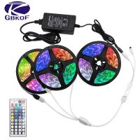 【CW】 5M 10M 15M LED Strip Light RGB 2835/5050 Color Changeable Flexible luces led light strip Remote Controller 12V Power Adapter