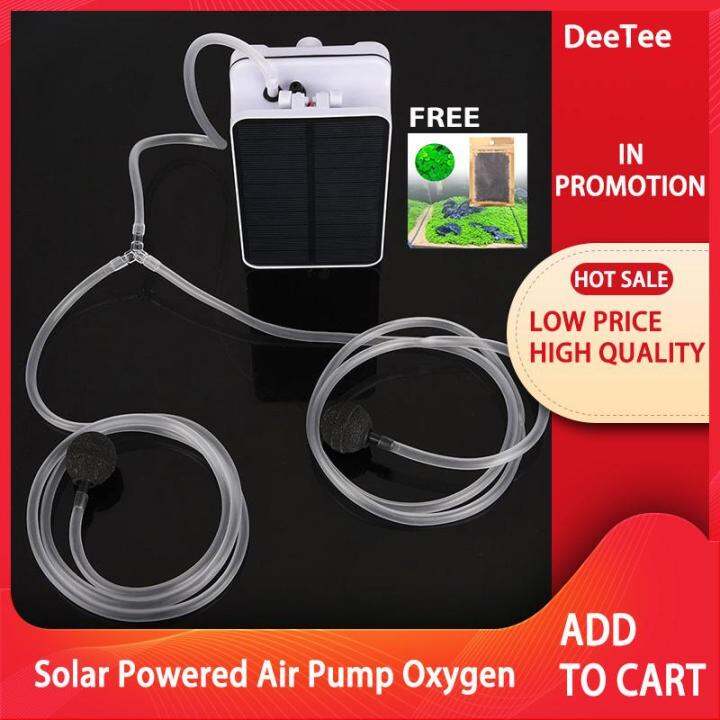 [FREE GIFT]DeeTee Solar Powered Waterproof Oxygenator Aerator Air Pump Oxygen for Outdoor Pool
