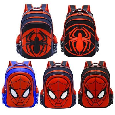 【hot sale】☃□ C16 Boy Spiderman School Bag Kids Casual Fashion Kindergarten Backpack Childrens Rucksack Students Cute Cartoon Primary School Bag