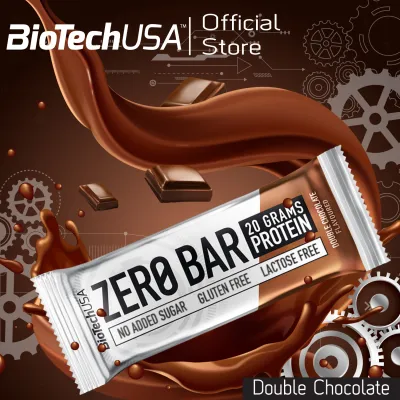 BioTechUSA Zero Bar protein bar Double Chocolate 50g/Bar (โปรตีนบาร์ รสดับเบิ้ลช็อกโกแลต 50กรัม/แท่ง)