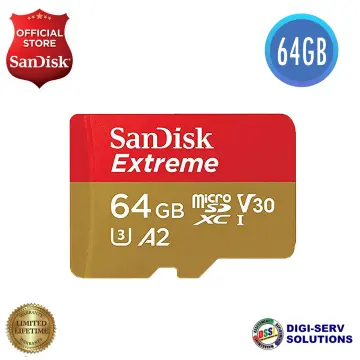 SanDisk 64GB Extreme SDXC UHS-I Memory Card - C10, U3, V30, 4K, UHD, SD  Card - SDSDXV2-064G-GNCIN