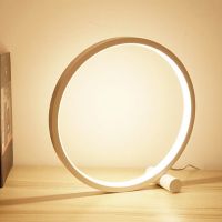 【YD】 Table Lamp Sensitive Dimmable Desk Bedroom Circular Lamps USB Bedside Night Lights