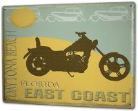 【CW】 8x12 Metal Sign Tin Adventurer Florida East Coast Shopper Office Yard Road