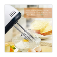 Electric Egg Beater Automatic Hand Mixer Blender 7 Gear Baking Whisks Whipped Cream Mixer Handheld Stirrer