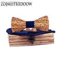 ℗♕ New Design Zebra Wood Men Tie Classic Business Wooden Bow Tie Handkerchif Cuff Set Suit For Wedding Necktie Factory Sale T219