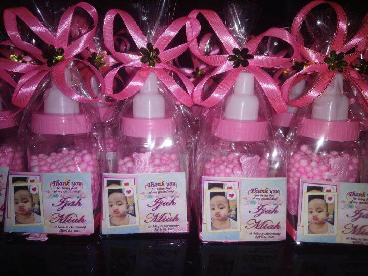 35 pcs Baby Bottle with Bubbles Binyag/Birthday/Christening/gender