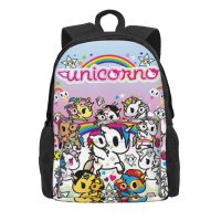 Tokidoki กระเป๋าพิมพ์ลาย Unicorno,กระเป๋าความจุขนาดใหญ่ใช้ได้ทั้งกระเป๋าเป้เด็กผู้ชายและหญิงใช้ได้ทุกวันนักเรียนกระเป๋าสะพายไหล่ไปโรงเรียน