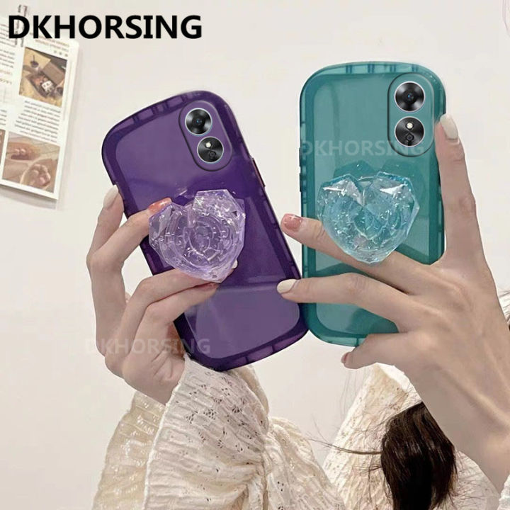 dkhorsing-ปลอกอ่อนใหม่-oppo-a78-5g-ปกป้องเลนส์ซิลิโคน-oppoa78เคสโทรศัพท์โปร่งใสแวววาว2023ของแข็งรักยืนกันกระแทกกรอบโทรศัพท์มือ