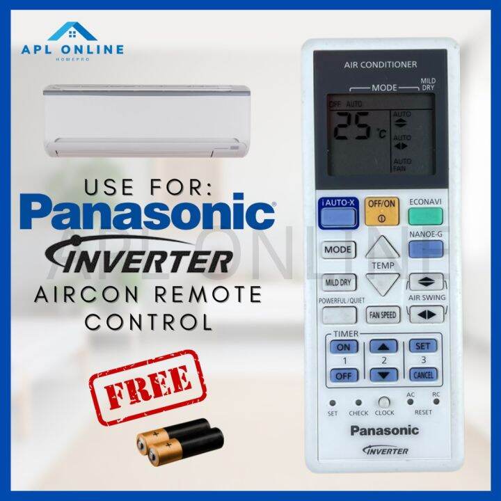 Panasonic Inverter Air Conditioner Remote Control Panasonic Replacement A75C3300 3208 3706 3708