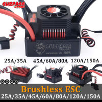 SURPASS HOBBY Waterproof 35A 45A 60A 80A 120A 150A Brushless ESC Speed Controller 2-6S Lipo for 18 110 112 RC Car Rc Motor