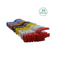 [HOT HAIXWLXKWW 589] 50ชิ้นป้องกัน RJ45สำหรับเชื่อมต่อเข้าใจ CAT5E CAT6 RJ45เสียบอีเธอร์เน็ตสายเคเบิลเครือข่ายความเครียดบรรเทา RJ45ปลั๊กป้องกัน