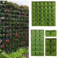 【hot】 wall flower pocket vertical garden Planting Hanging home plant tools fabric Vegetable planter jardin growing pots