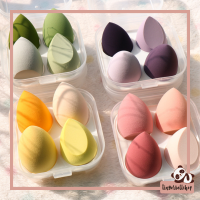 ฟองน้ำแต่งหน้า beauty blender ฟองน้ำแต่งหน้าทรงหยดน้ำ 4 ชิ้น พร้อมกล่อง