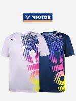 Victor Victory ชุดกีฬาแบดมินตันเสื้อแห้งเร็วดูดซับเหงื่อ,เสื้อแฟชั่นเสื้อยืดถักใส่เล่นกีฬาลำลองสำหรับฝึกซ้อมฤดูใบไม้ร่วง