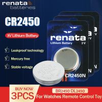 3ชิ้น/ล็อต Original Renata CR2450N ลิเธียม CR2450 2450 3V สำหรับนาฬิกาเบรคเครื่องมือวัดรถปุ่ม