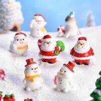 เรซิ่น1ชิ้น C = Hristmas เครื่องประดับตกแต่งหมีแพนด้า Rait Snowman ซานตาคลอสตุ๊กตาหิมะในรูปทรงและขนาด