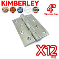 KIMBERLEY บานพับประตู หน้าต่าง สแตนเลสแท้ NO.919-4x3"-3mm SS รุ่นแกนใหญ่แหวนใหญ่ (JAPAN QUALITY)(12 ชิ้น)