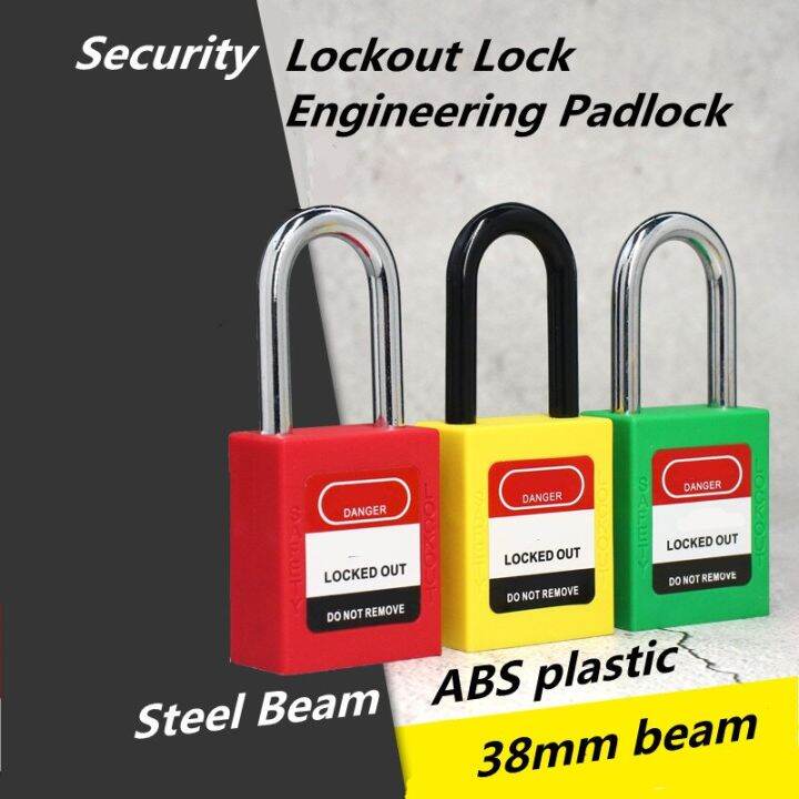 Engineering Plastic Insulation Padlock 38mm Beam Safety Lockout Tag